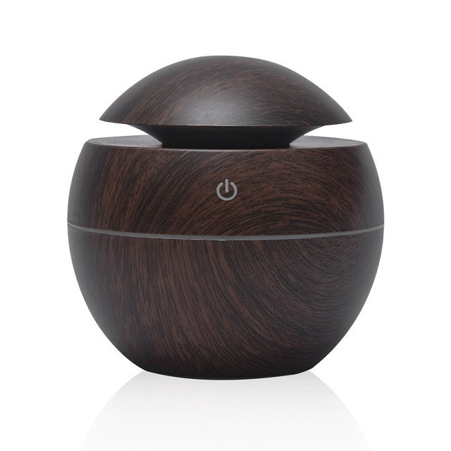 Eco-friendly Mute Mushroom Head Mini Ultrasonic Wood Grain  Humidifier