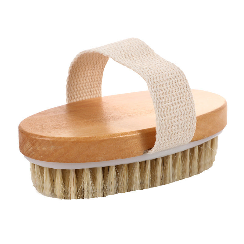 Wooden Oval Exfoliating Dead Skin Shower Brush