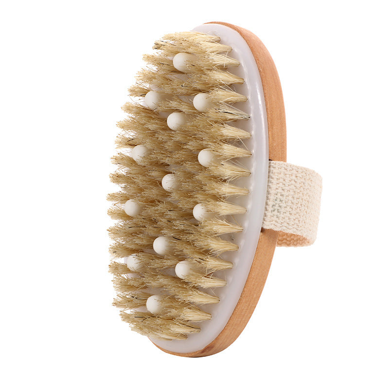 Wooden Oval Exfoliating Dead Skin Shower Brush